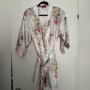 California Dynasty VINTAGE 90s satin robe Med